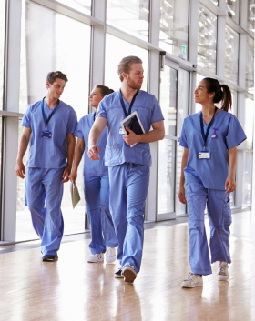 Healthcare Team Walking