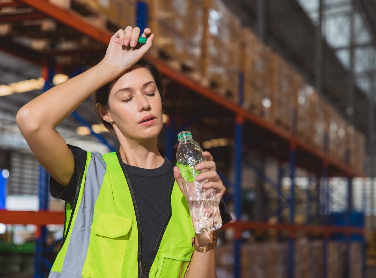 Heat Stress OSHA Out of Breath with Water