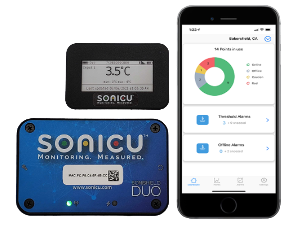 Temperature monitoring sensor for health compliance audit