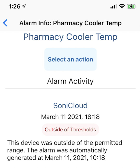 Sonicu app alert